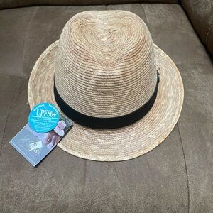 Men's Tan Fedora Hat with Black Band